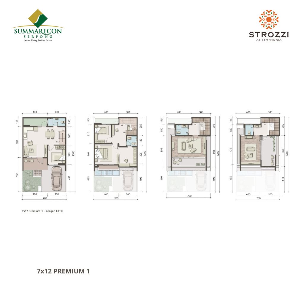 foto denah rumah tipe L7 STD Premium Attic 1 perumahan CLUSTER STROZZI