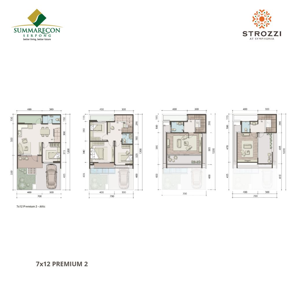 foto denah rumah tipe L7 STD Premium Attic 2 perumahan CLUSTER STROZZI
