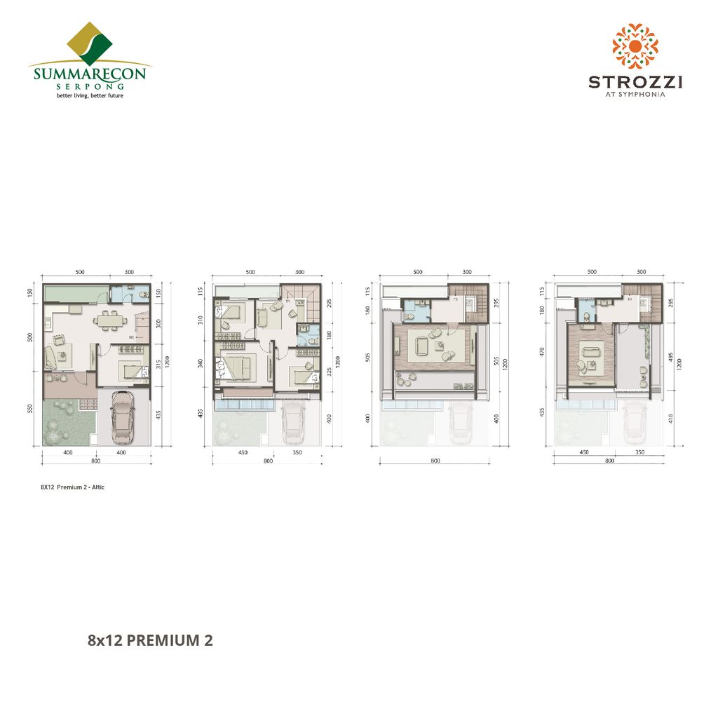 foto denah rumah tipe L8 STD Premium Attic 2 perumahan CLUSTER STROZZI