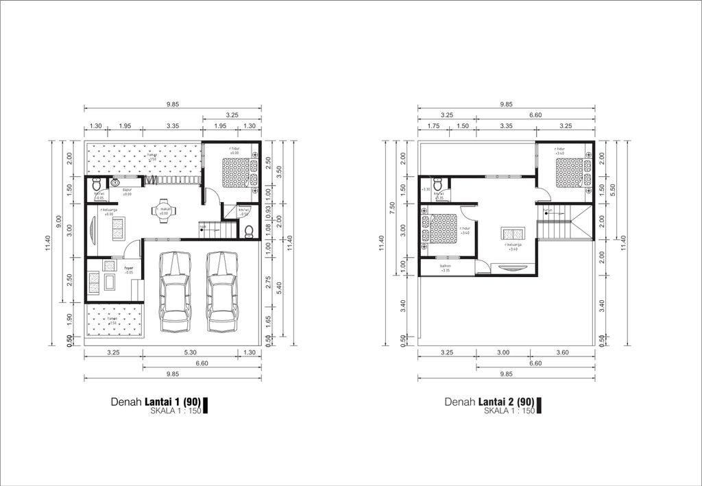 foto denah rumah tipe B.01 perumahan HARA RESIDENCE