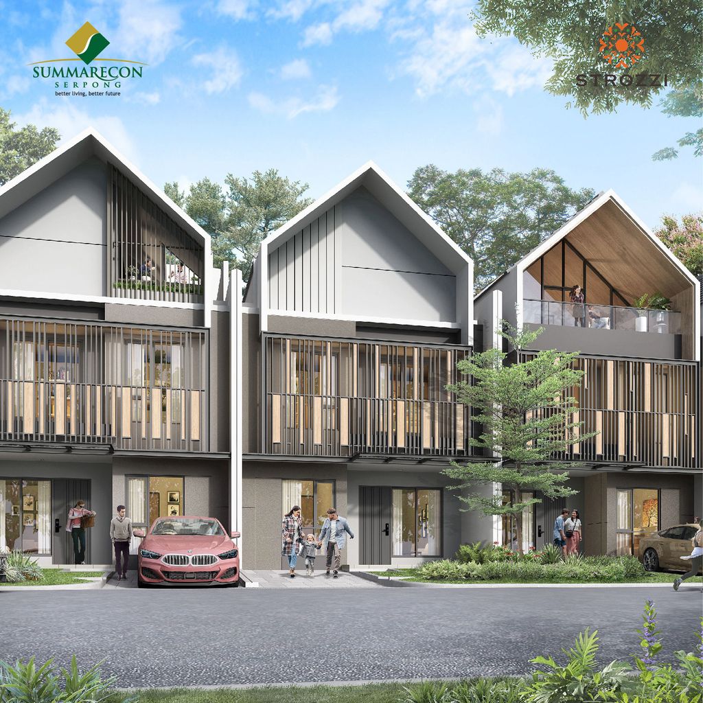 foto tampak rumah tipe L7 IRR Premium Attic 3 perumahan CLUSTER STROZZI
