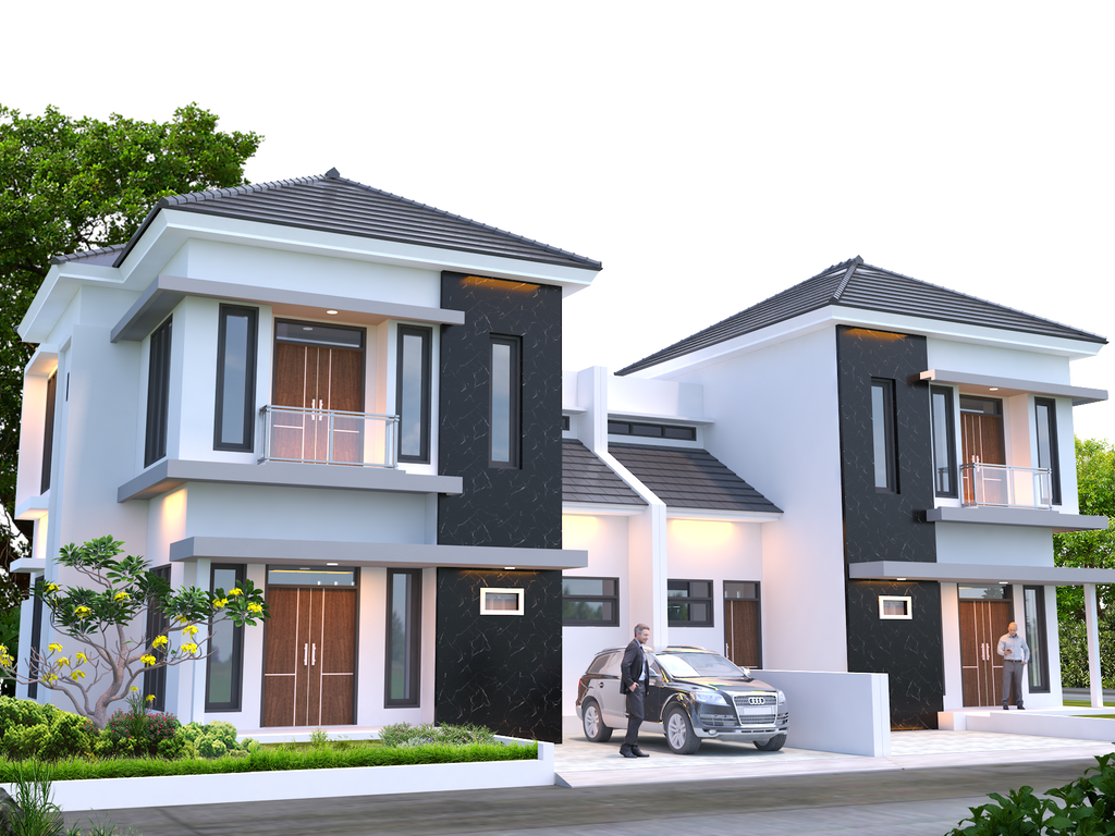 foto tampak rumah tipe 123/142 perumahan KARISMA SILIWANGI RESIDENCE THP2