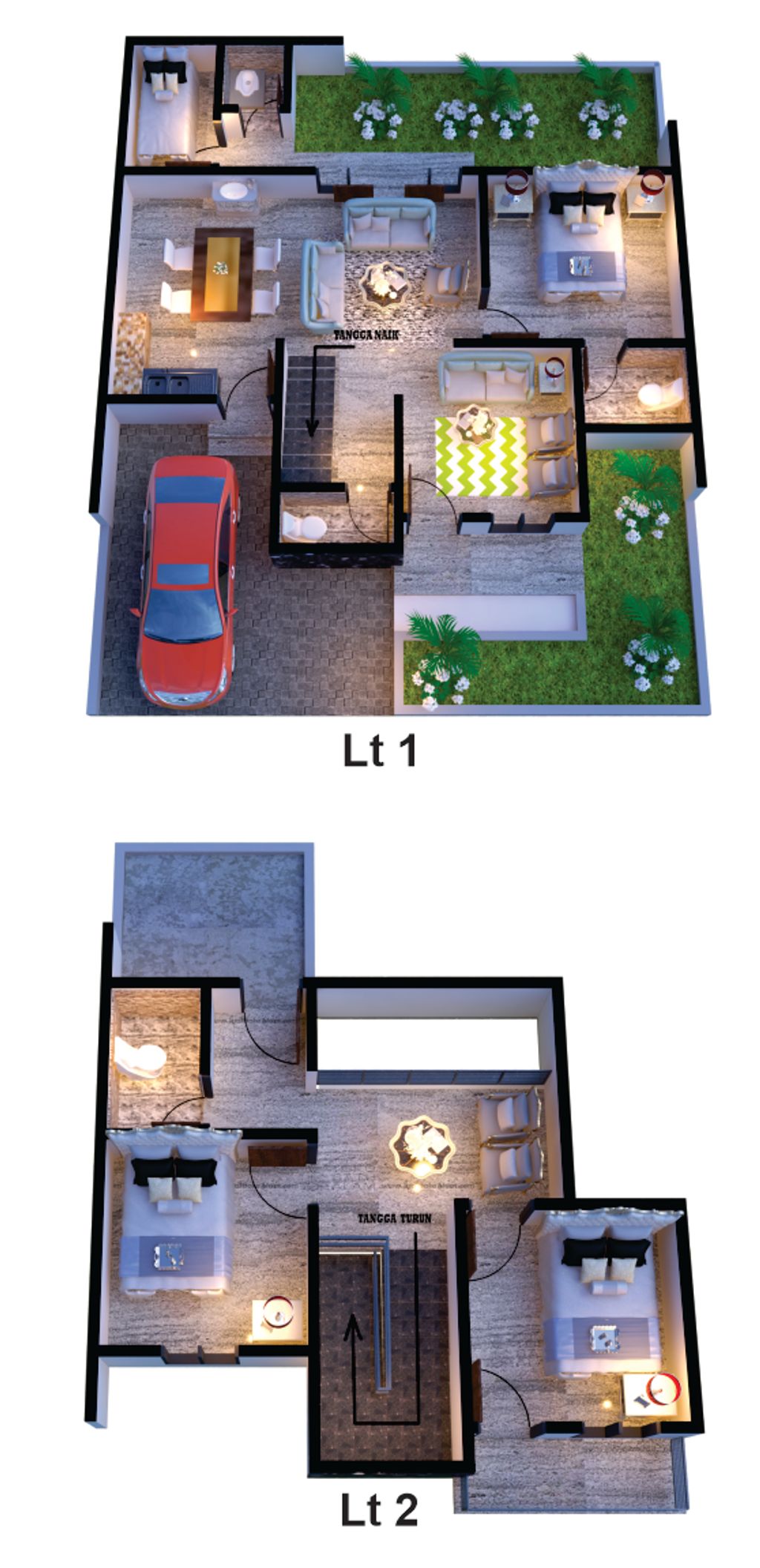 foto denah rumah tipe 110/119 perumahan KARISMA SILIWANGI RESIDENCE THP2