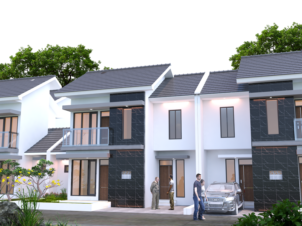 foto tampak rumah tipe 110/195 perumahan KARISMA SILIWANGI RESIDENCE THP2