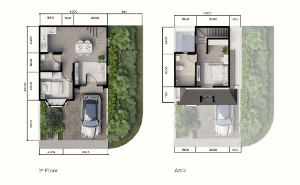 foto denah rumah tipe RAVENIA perumahan CITRAGARDEN BINTARO