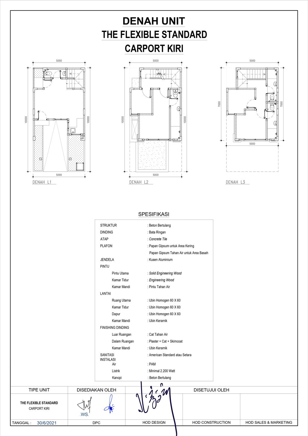 foto denah rumah tipe The Flexible perumahan DAISAN - (OSAKA, TOKYO, FUJI)