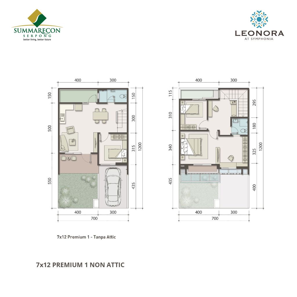 foto denah rumah tipe L7 STD Premium 1 perumahan CLUSTER LEONORA