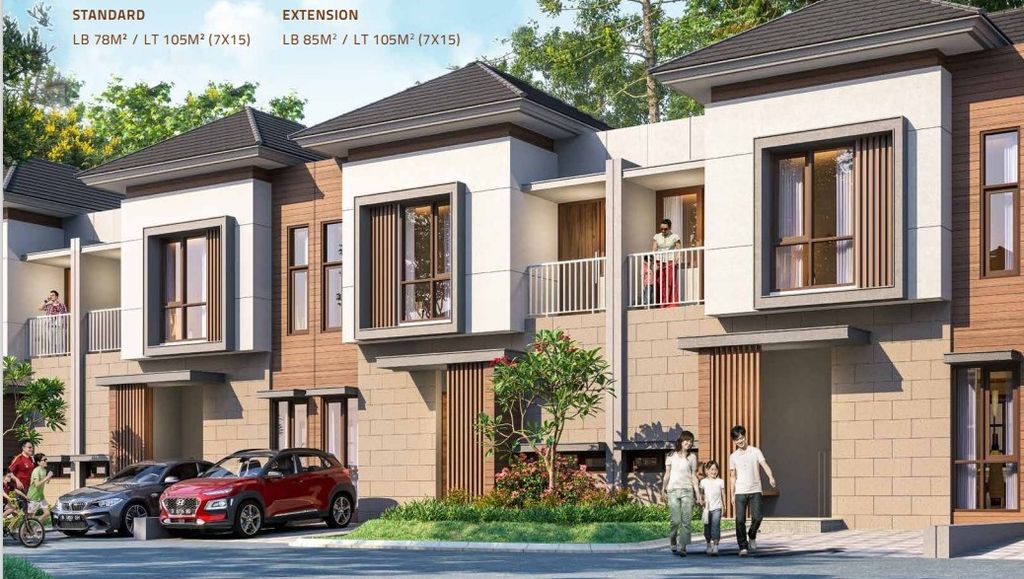 foto tampak rumah tipe CALATRAVA perumahan CITRA RAYA -CLUSTER LAUSANNE PARK