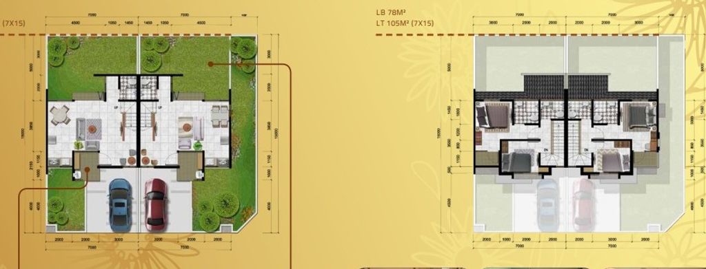 foto denah rumah tipe CALATRAVA perumahan CITRA RAYA -CLUSTER LAUSANNE PARK
