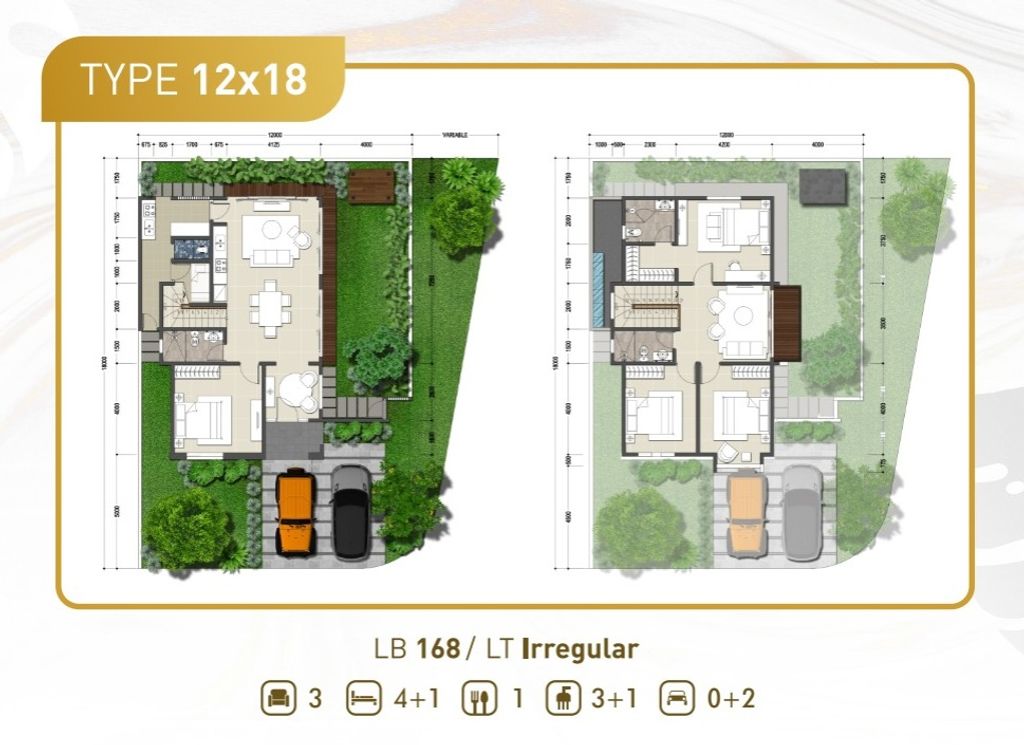 foto denah rumah tipe CROWN perumahan CITRALAND CELEBES