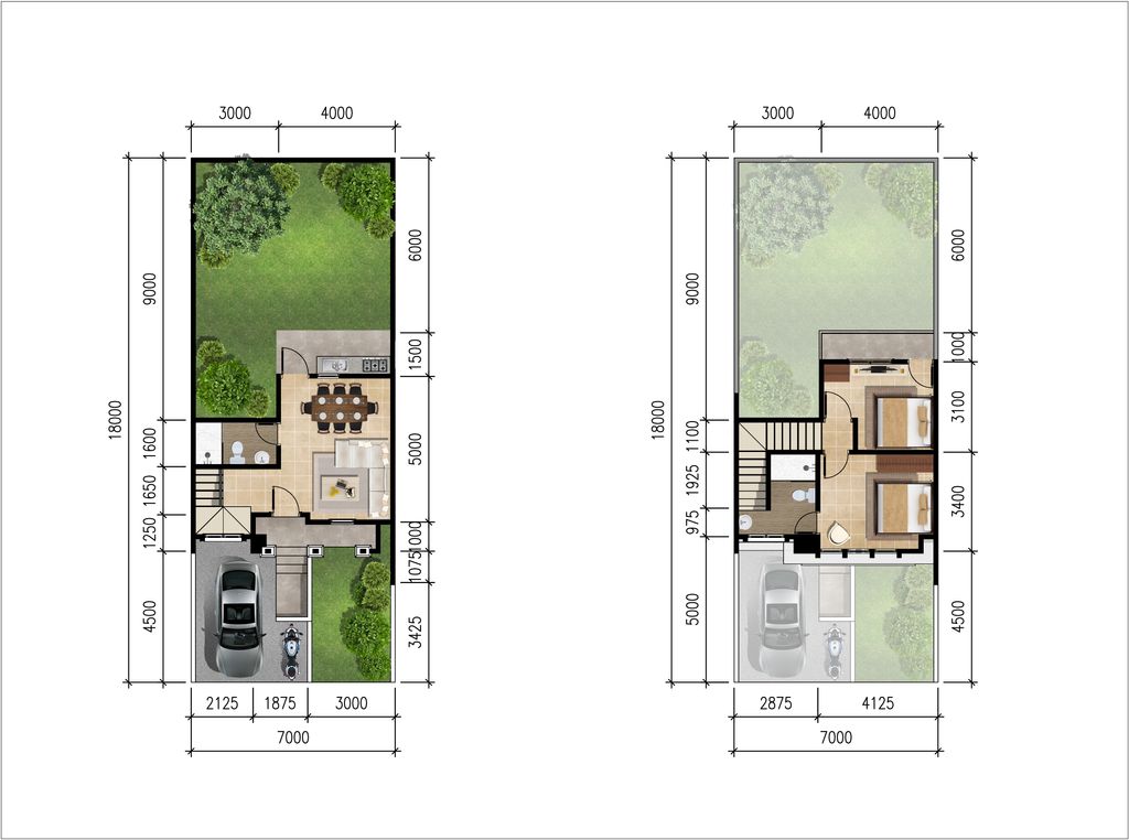 foto denah rumah tipe MAGGIORE_77 perumahan CITRALAND BANDAR LAMPUNG - REVISI II