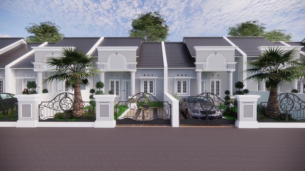 foto tampak rumah tipe 65 perumahan CITRALAND NGK CLUSTER EMERALD