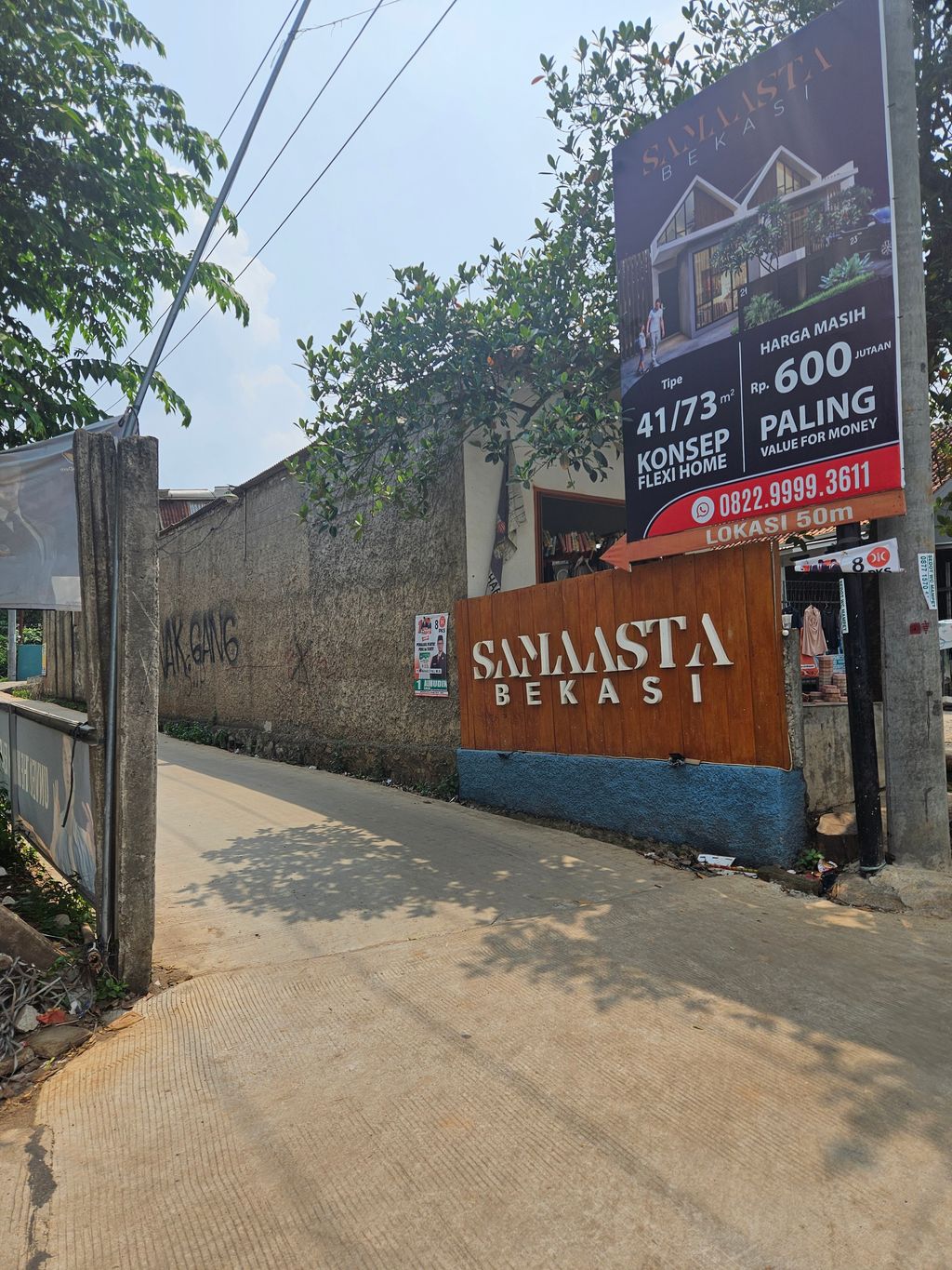 foto gerbang perumahan SAMAASTA BEKASI
