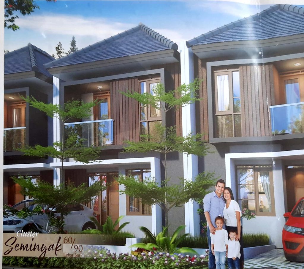 foto tampak rumah tipe SEMINYAK 60/90 perumahan BALI GARDEN CITY VIEW TAHAP 2