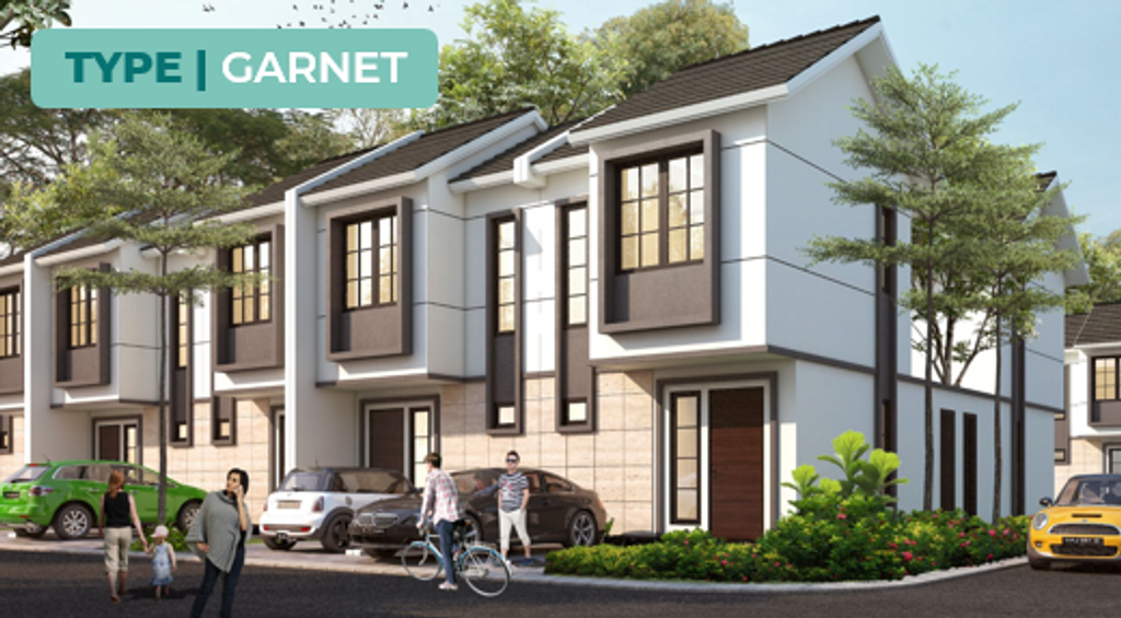 foto tampak rumah tipe GARNET perumahan Emerald Residence