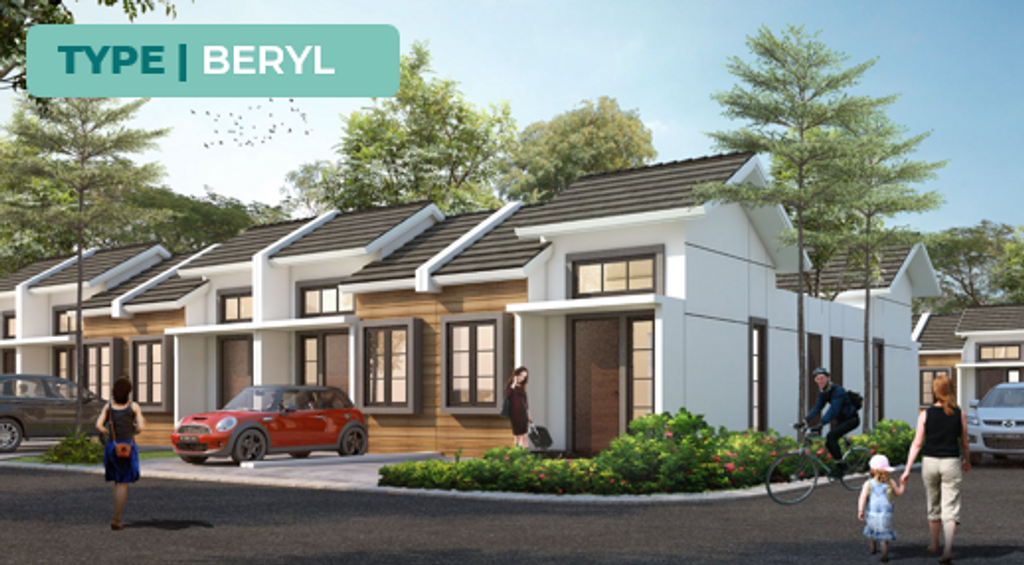 foto tampak rumah tipe BERYL PLUS perumahan Emerald Residence