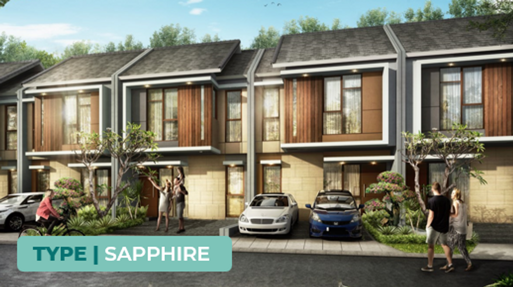 foto tampak rumah tipe SAPPHIRE perumahan Emerald Residence