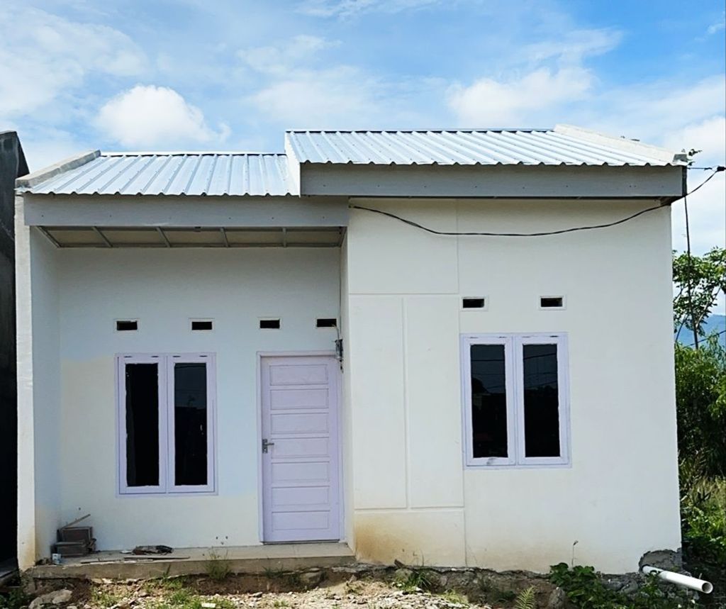 foto tampak rumah tipe 36 perumahan ABDE PERMATA NYIUR