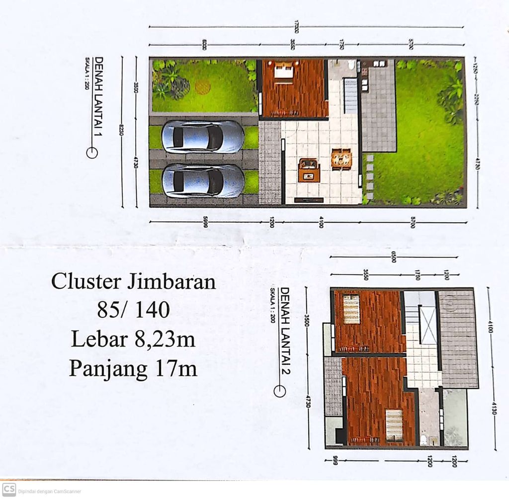 foto denah rumah tipe JIMBARAN 85/140 perumahan BALI GARDEN CITY VIEW TAHAP 2