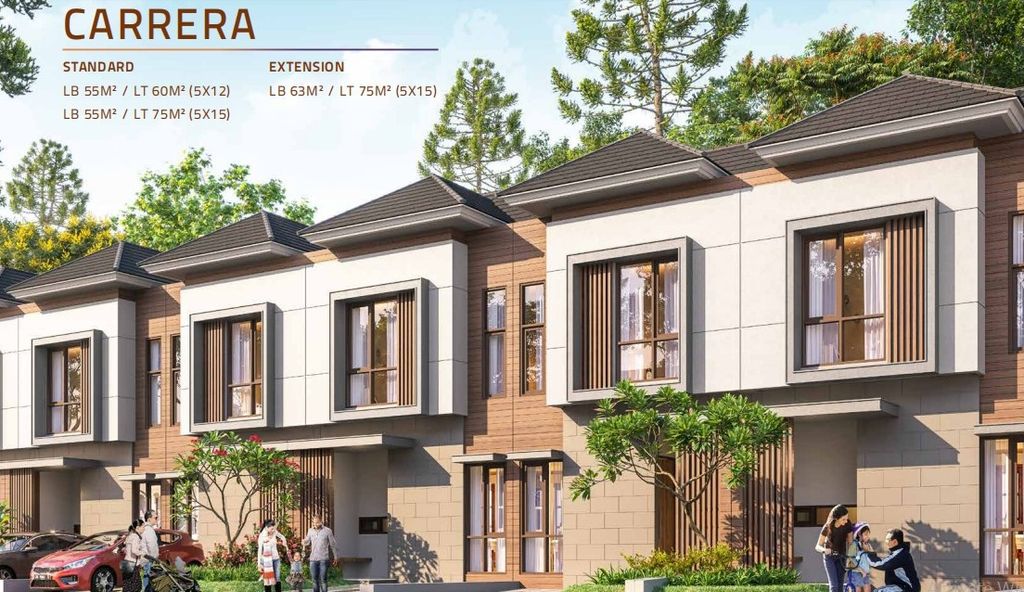 foto tampak rumah tipe CARRERA perumahan CITRA RAYA -CLUSTER LAUSANNE PARK
