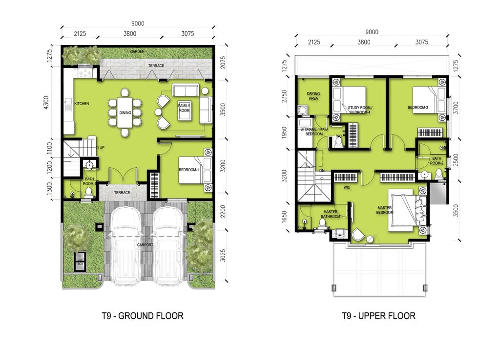 foto denah rumah tipe T9.2 perumahan Jewel Garden
