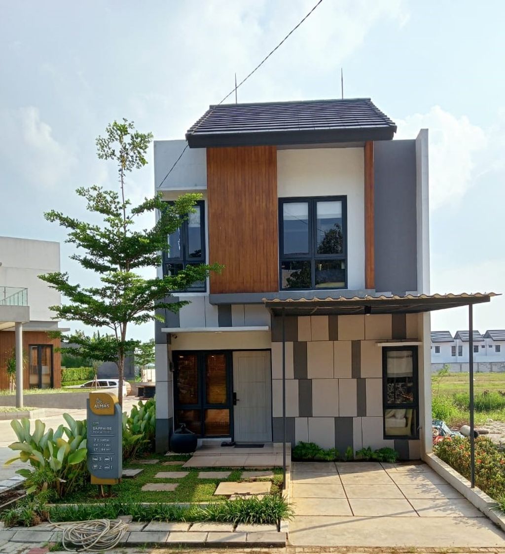 foto tampak rumah tipe SAPPHIRE perumahan GRAND ALMAS RESIDENCE