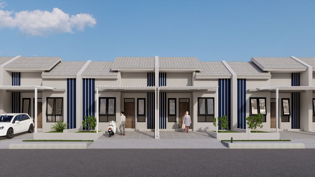foto tampak rumah tipe AURORA VIEW 27/72 perumahan Bukit Rancamaya Residence