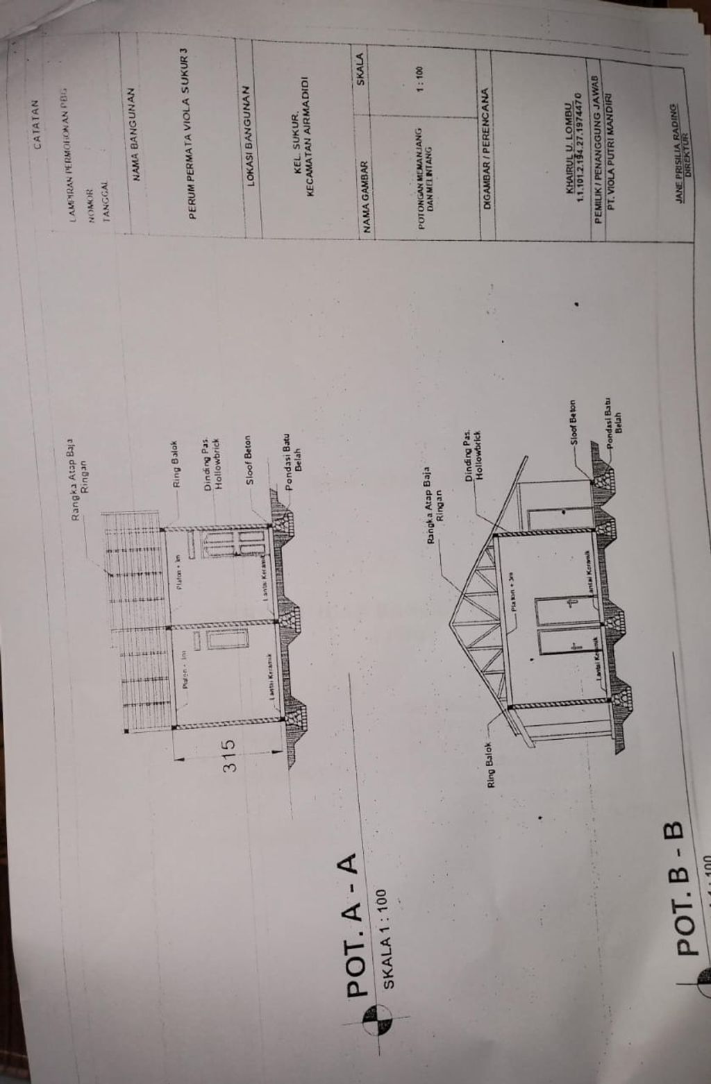 foto tampak rumah tipe 36 perumahan PERMATA VIOLA SUKUR 3