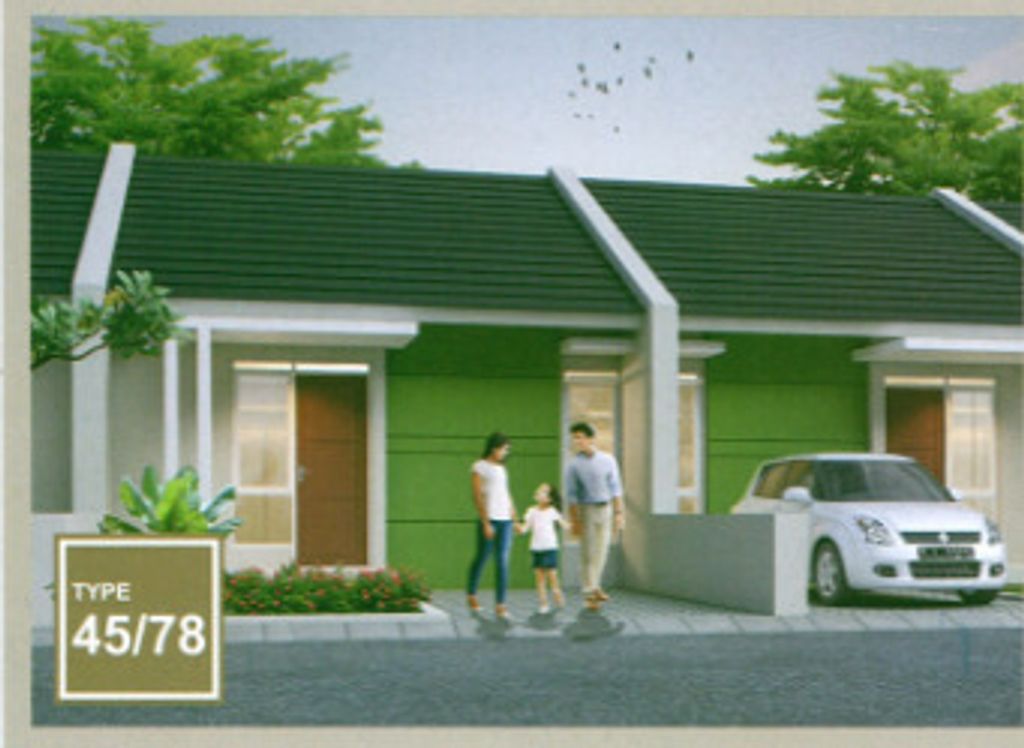 foto tampak rumah tipe 45/78 perumahan PURI INDAH CIHAMPELAS 2