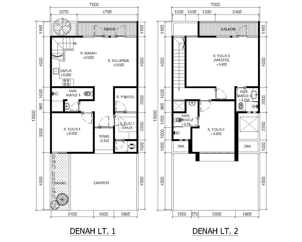 foto denah rumah tipe Backyard 7 perumahan The Mutiara Lagoon