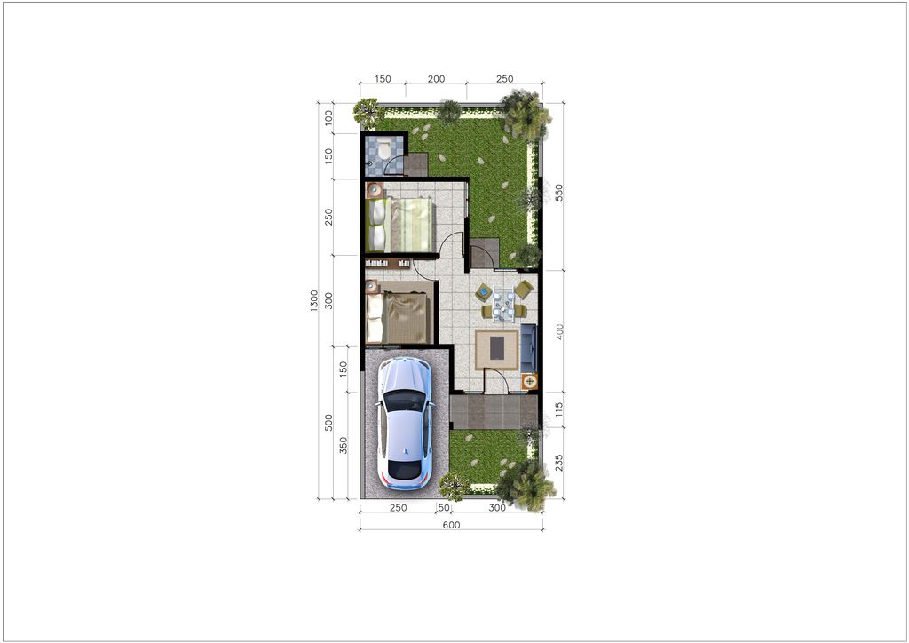 foto denah rumah tipe Lavender Premier perumahan KHAYANGAN RESIDENCE