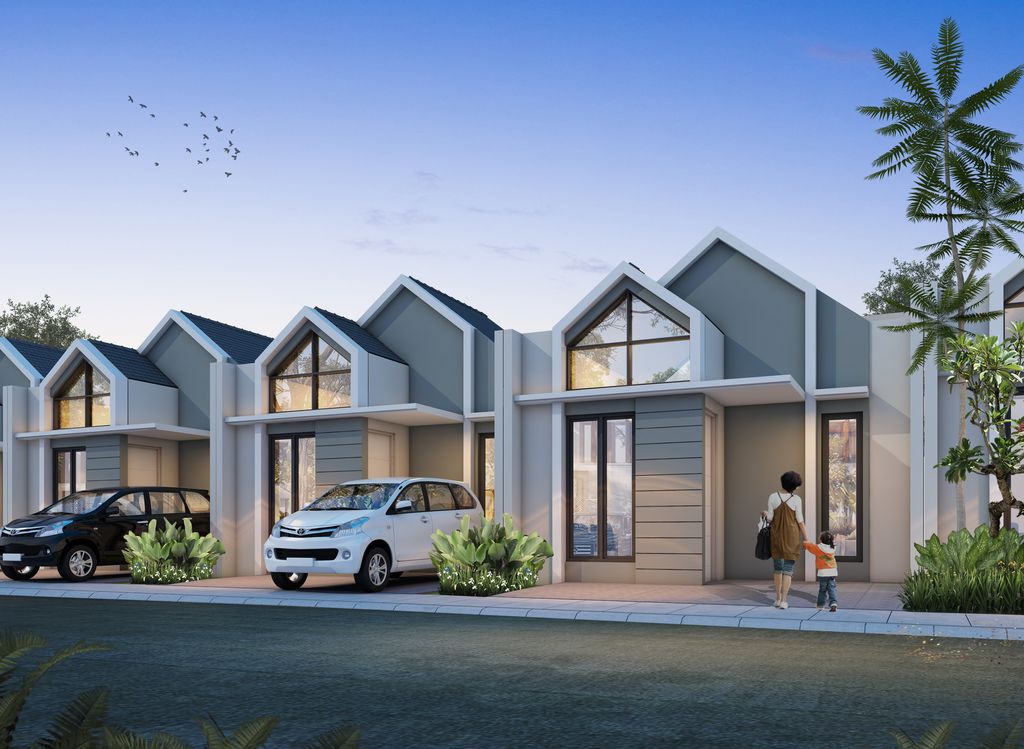 foto tampak rumah tipe AKASIA perumahan KHAYANGAN RESIDENCE