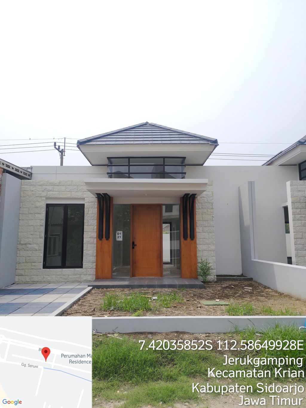 foto tampak rumah tipe ASTERIUM 144 perumahan Mandiri Residence