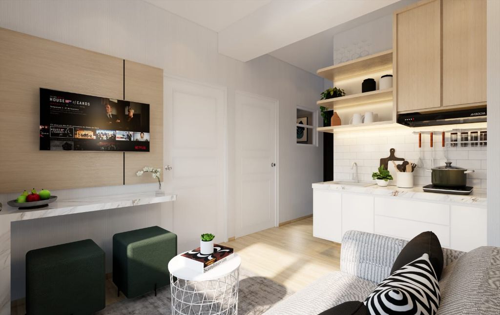 foto tampak rumah tipe 2 BR Tepi perumahan PERUMNAS SAMESTA EAST POINT