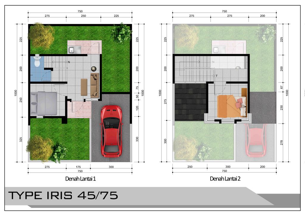 foto denah rumah tipe IRIS (2) perumahan Mandiri Residence