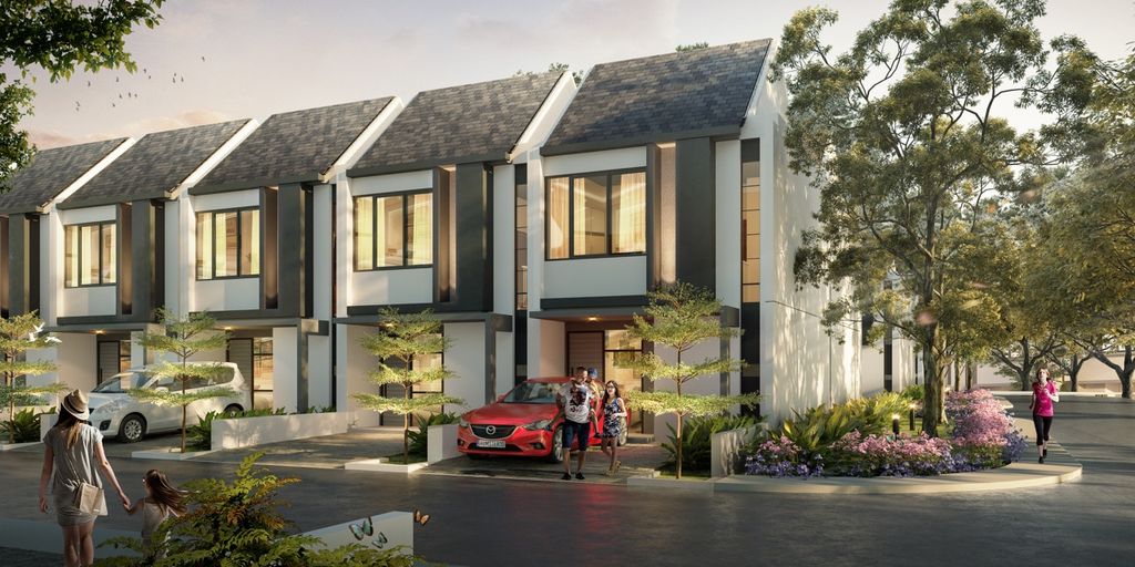 foto tampak rumah tipe OXALIS B perumahan Metland Puri
