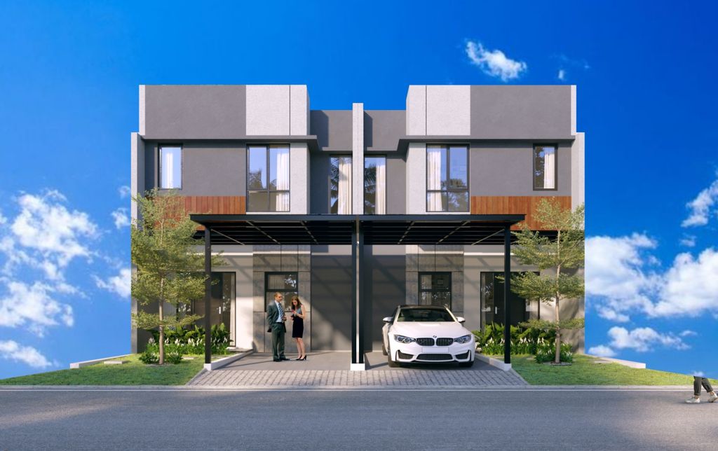 foto tampak rumah tipe 68 Standar perumahan MUTIARA GADING 2 TAHAP 2