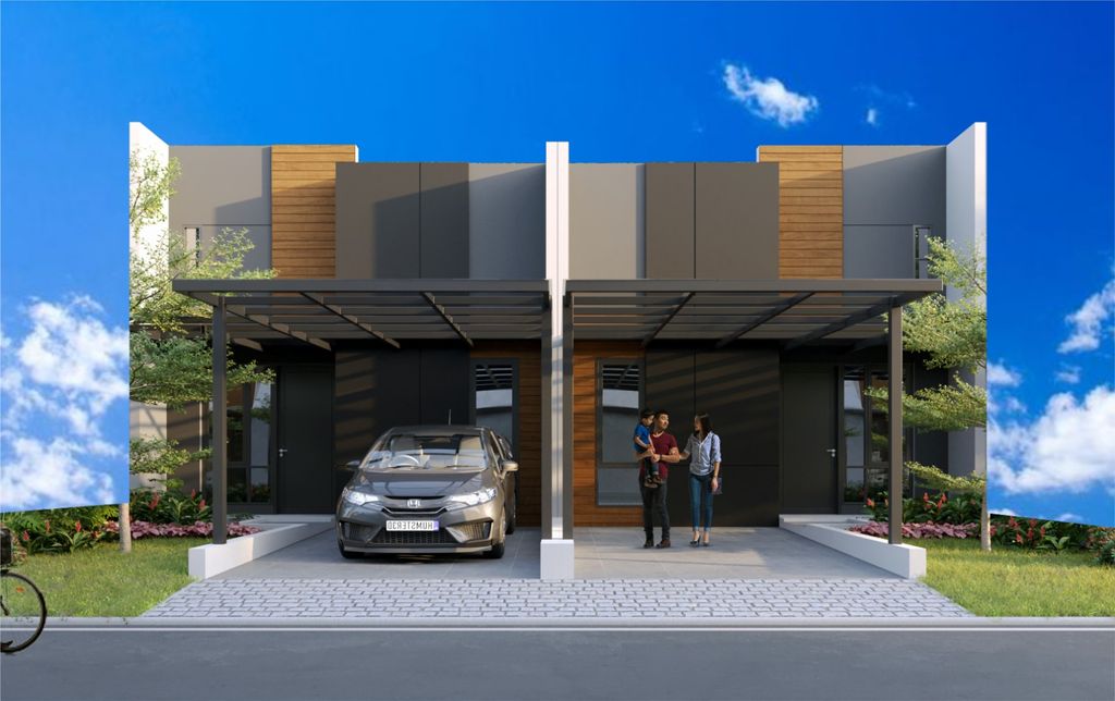 foto tampak rumah tipe 41 Standar perumahan MUTIARA GADING 2 TAHAP 2