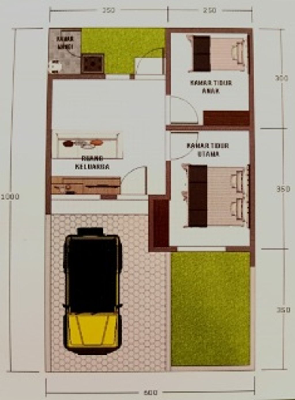 foto denah rumah tipe 31/60 perumahan PANORAMA CIDATAR RESIDENCE