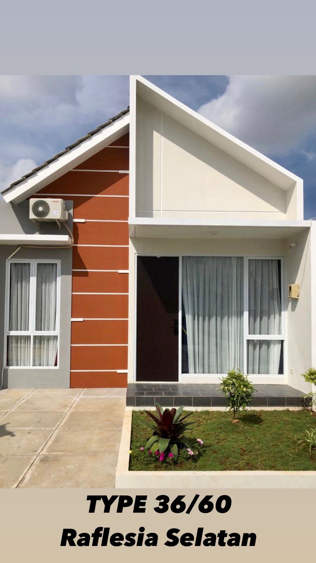 foto tampak rumah tipe RAFLESIA SELATAN 36/60 perumahan GRAND MAHKOTA 2_TAHAP 2
