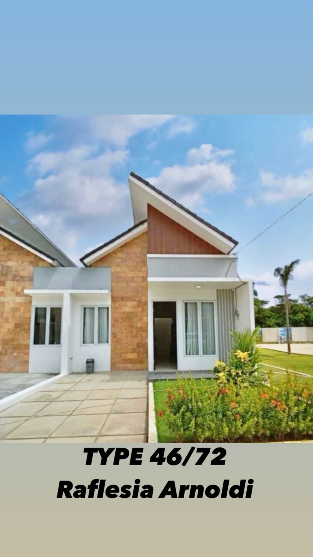 foto tampak rumah tipe RAFLESIA ARNOLDI 46/72 perumahan GRAND MAHKOTA 2_TAHAP 2