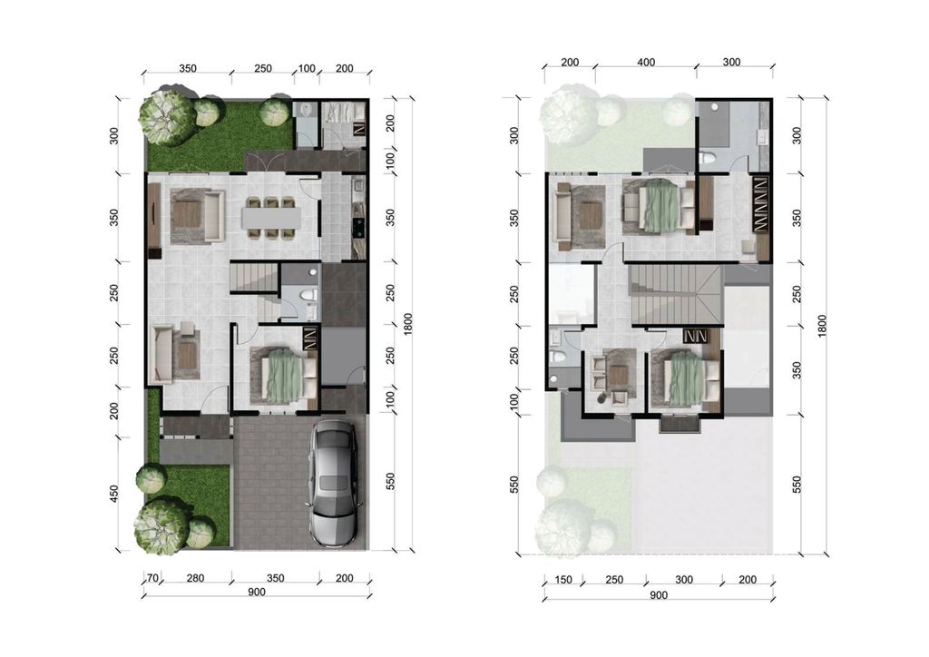 foto denah rumah tipe ADELLA perumahan CitraGrand - Blue Aqua