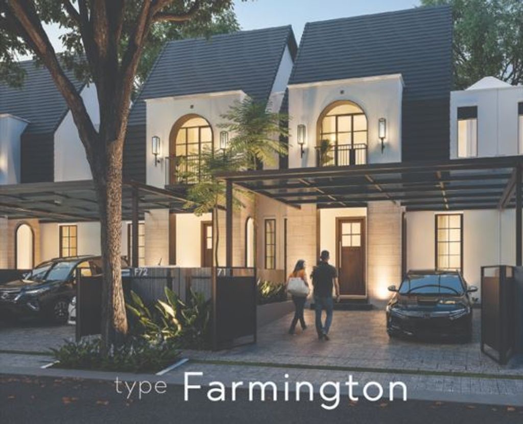 foto tampak rumah tipe FARMINGTON NEO 2023 perumahan GRAND HARVEST