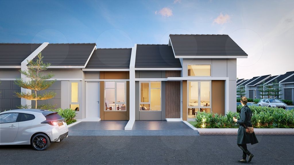 foto tampak rumah tipe Cluster Lunaria Luas 32/95 perumahan GRAN HARMONI CIBITUNG