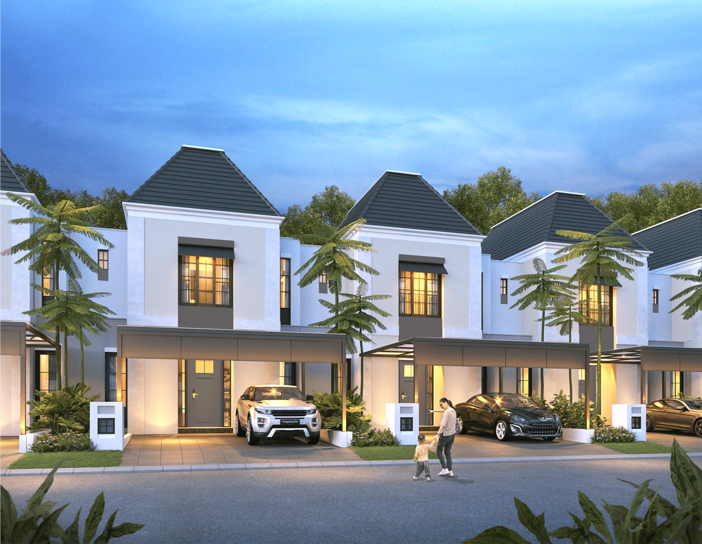 foto tampak rumah tipe ARISTA perumahan CitraGrand - Blue Aqua