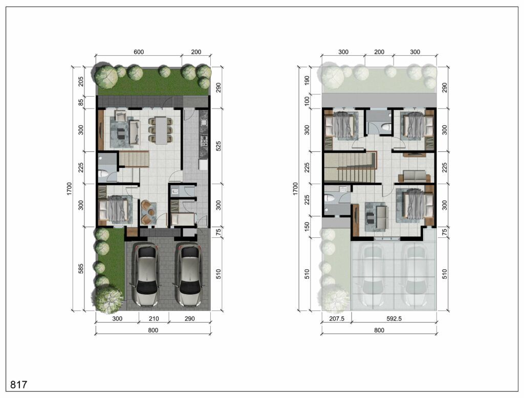 foto denah rumah tipe ARISTA perumahan CitraGrand - Blue Aqua