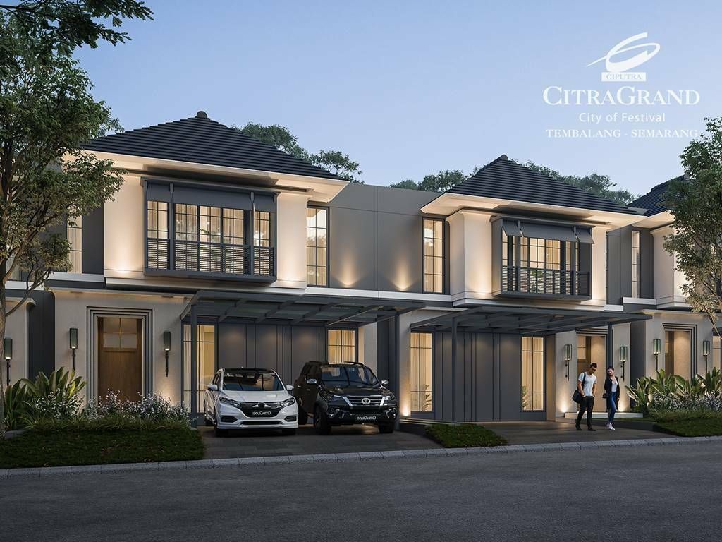 foto tampak rumah tipe CASSIE perumahan CitraGrand - Blue Aqua