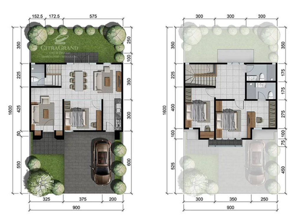foto denah rumah tipe CASSIE perumahan CitraGrand - Blue Aqua