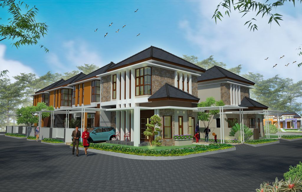 foto tampak rumah tipe 120 perumahan Grand Sentul Residence