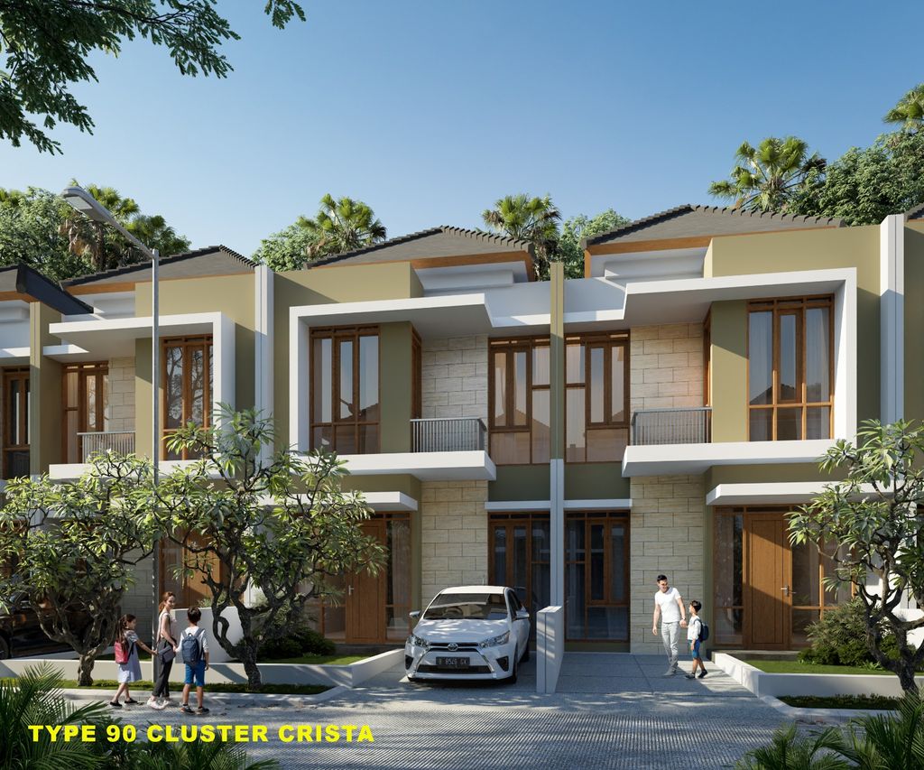foto tampak rumah tipe 90 perumahan Cherryfield